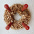 Adventskranz aus Trockenblumen mit Lagurus, Trockenblumenadventskranz für die Adventszeit mit terracotta färbenden Kerzen