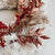 Adventskranz aus Trockenblumen mit Ruscus und Pampasgras, Trockenblumenadventskranz für die Adventszeit mit beigen und roten Elementen 