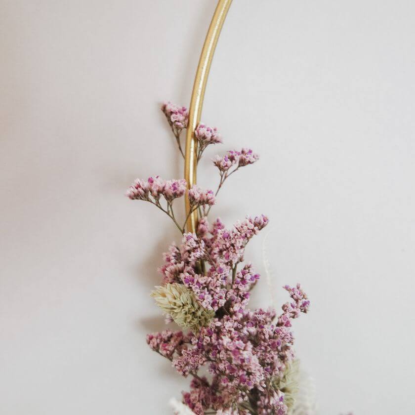 Blumenring flower hoop zu Aufhängen Wanddeko Blumendeko Trockenblumen Ring