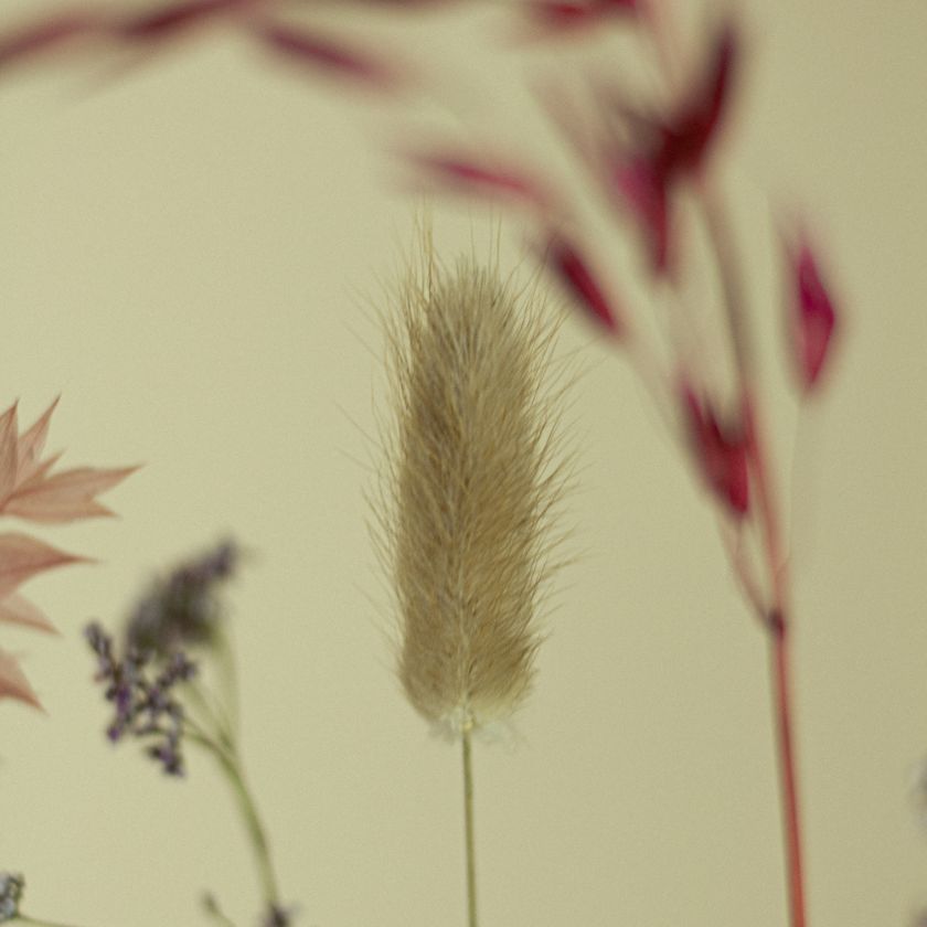 Flower Bar Pink Rosa Blumendeko Trockenblumen Blumenleiste Holz
